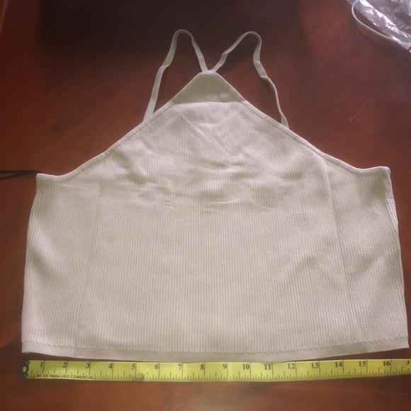 NWT H&M fifties crop top size XXl color - beige - Picture 11 of 16